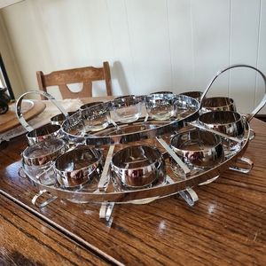 Mid-century Modern SilverOmbre Low Ball Glasses.